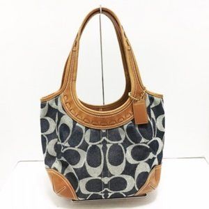 Coach ERGO ICONIC DENIM SIGNATURE C PLEATED LARGE